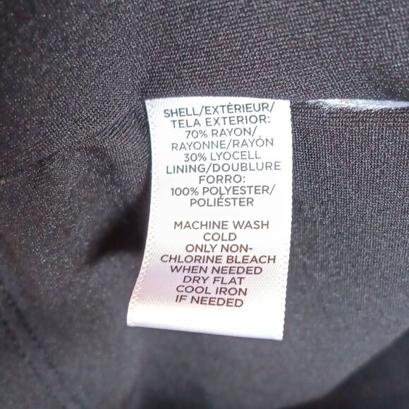 LOFT Black and Tan Striped Midi Dress - Picture 4 of 5